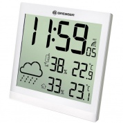 Метеостанция (настенные часы) Bresser TemeoTrend JC LCD с радиоуправлением белый